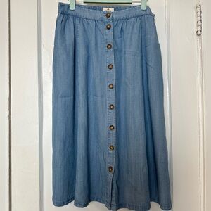 Women’s Marine Layer tencel button front skirt